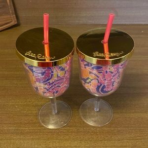 Lilly Pulitzer wine tumblers